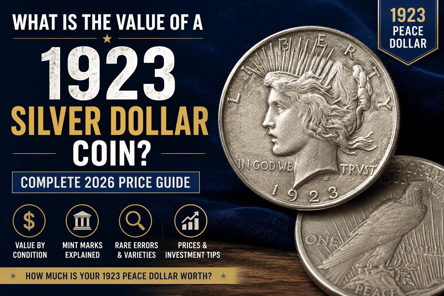 value of a 1923 silver dollar coin