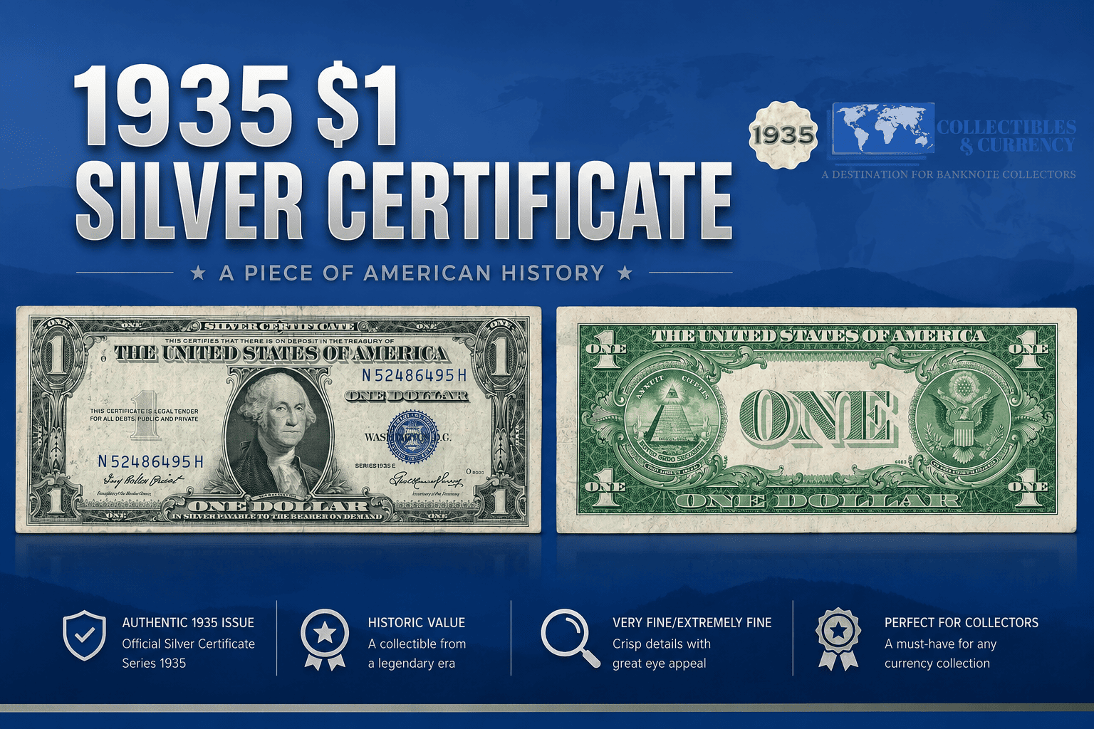 1935 silver certificate dollar bill worth