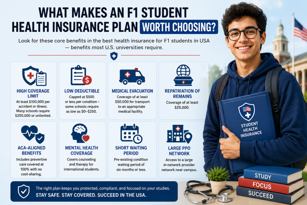What Makes an F1 Student Health Insurance Plan Worth Choosing