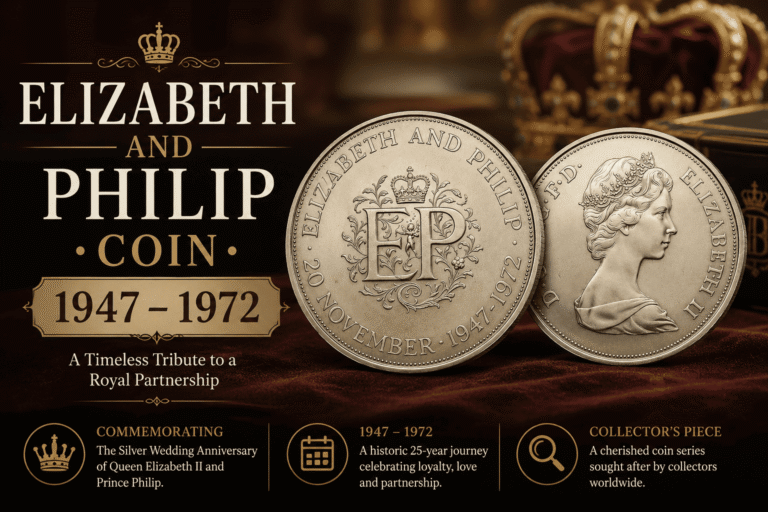 Elizabeth and Philip Coin 1947 1972