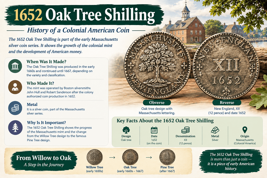 1652 Oak Tree Shilling History